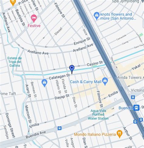 osmeña hi-way cor casino st., brgy. palanan|Map of Southern Police District .